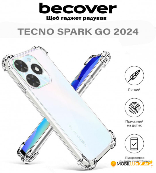  BeCover Anti-Shock Tecno Spark Go 2024 (BG6) Clear (710616)