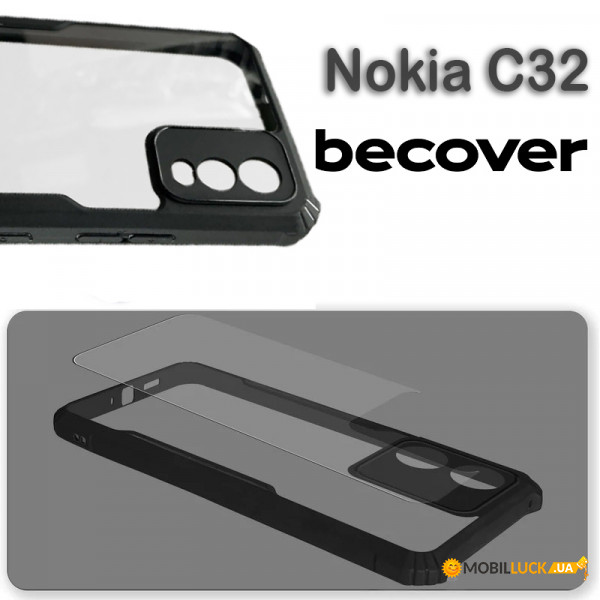  Anti-Bump BeCover Nokia C32 Black (710743)