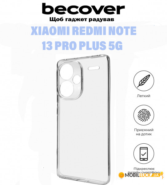   BeCover Xiaomi Redmi Note 13 Pro Plus 5G Transparancy (710918)