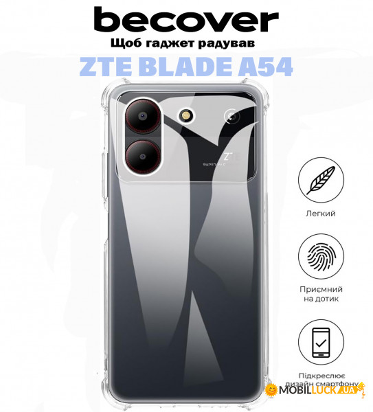  BeCover Anti-Shock ZTE Blade A54 Clear (710865)