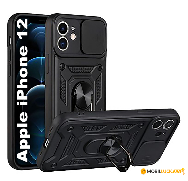  Military BeCover Apple iPhone 12 Black (709951)