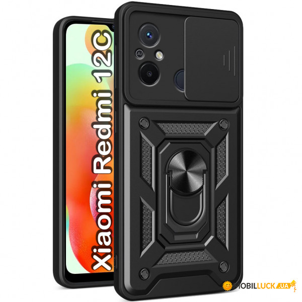  Military BeCover Xiaomi Redmi 12C Black (709165)