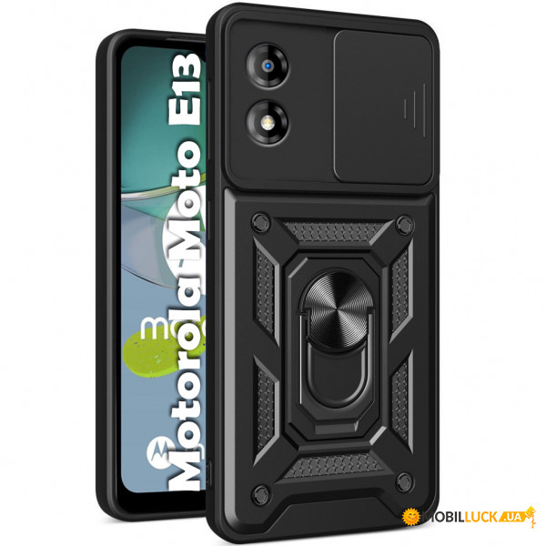  Military BeCover Motorola Moto E13 Black (709101)