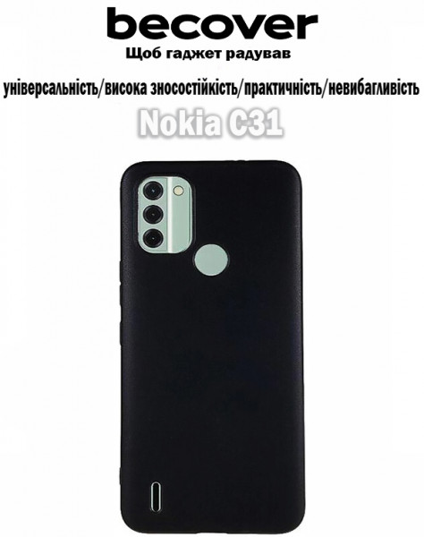   BeCover Nokia C31 Black (709299)