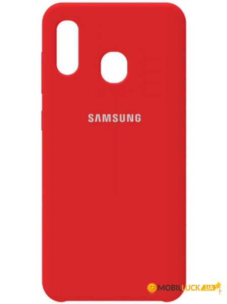 - Samsung Silicone Case Galaxy A20/A30 Rose Red