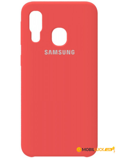 - Samsung Silicone Case Galaxy A40 Peach Pink