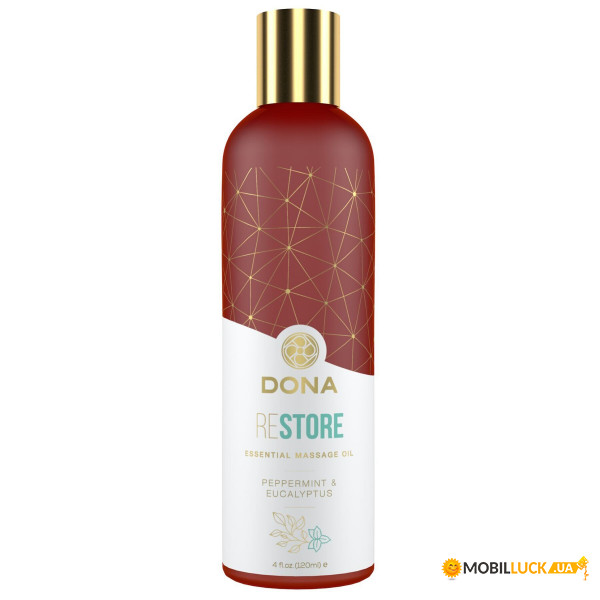   DONA Restore - Peppermint & Eucalyptus Essential Massage Oil (120 )