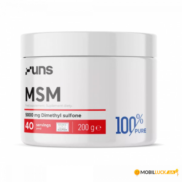     UNS Supplements MSM 200g Pure