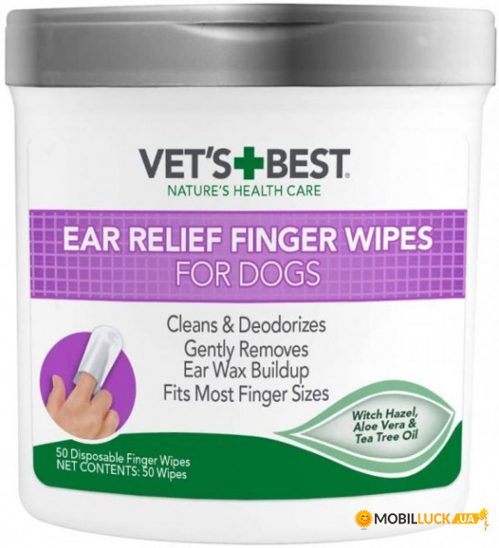        VET`S BEST Ear Relief Finger Wipes 50 (50 ) (0031658000005) (vb00000)