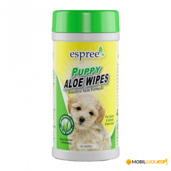     ESPREE Puppy Aloe Wipes 50 (0748406014220) (e01422)