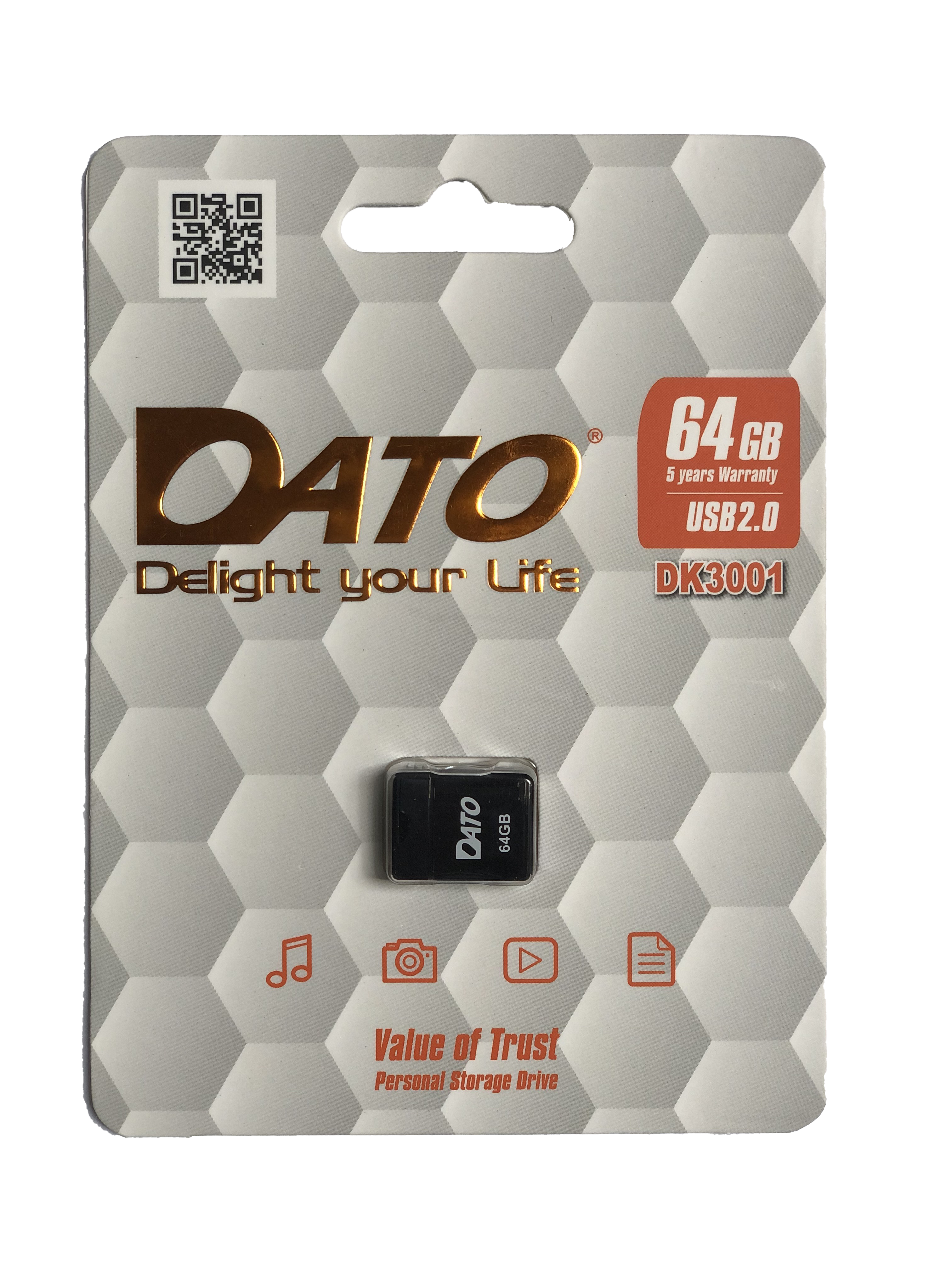 - Dato USB2.0 D3001 64GB Black (DK3001B-64G)