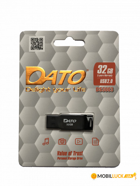 - Dato USB2.0 DS3003 32GB Black (DS3003B-32G)