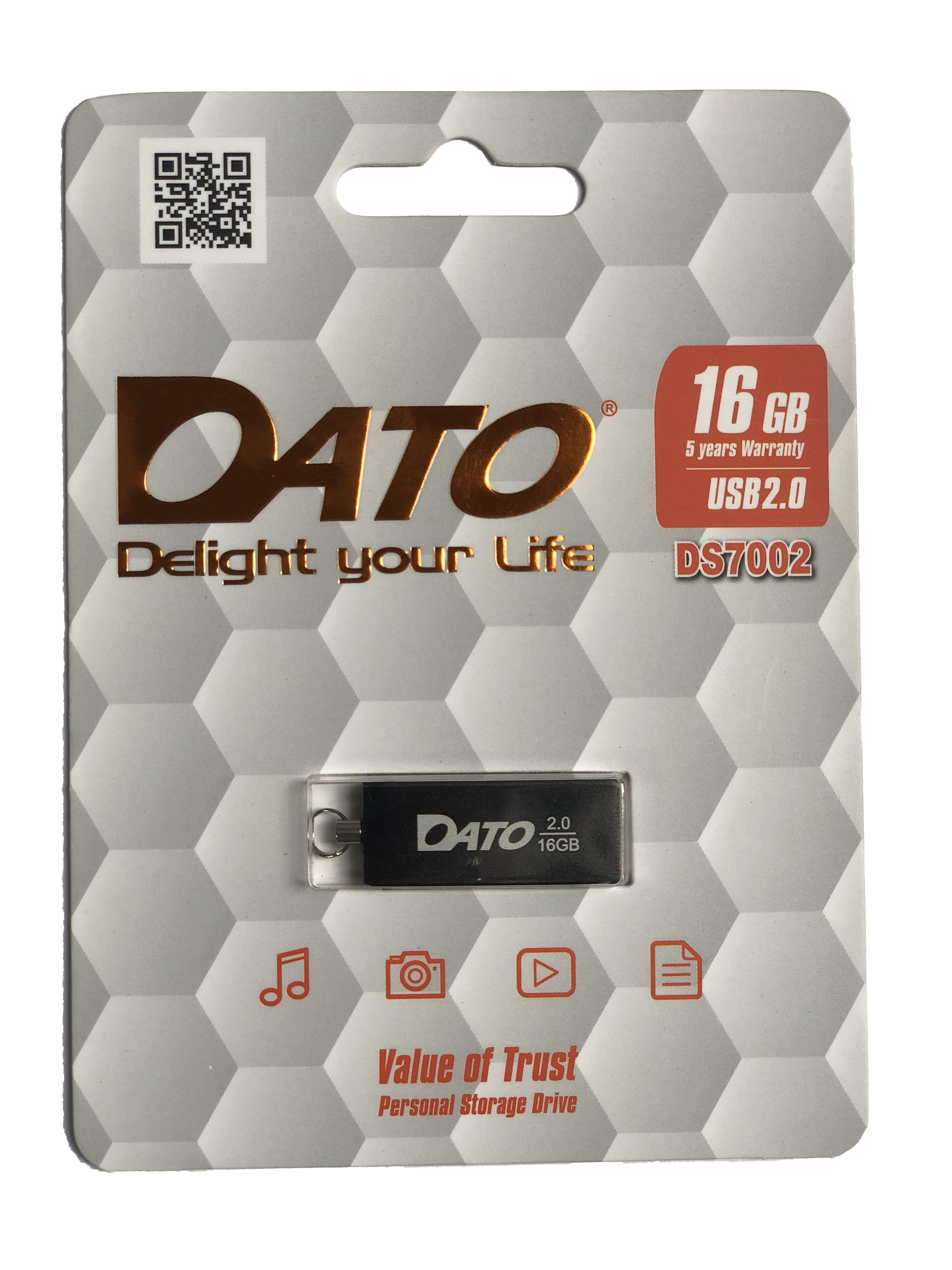 - Dato USB2.0 DS7002 16GB Black (DS7002B-16G)