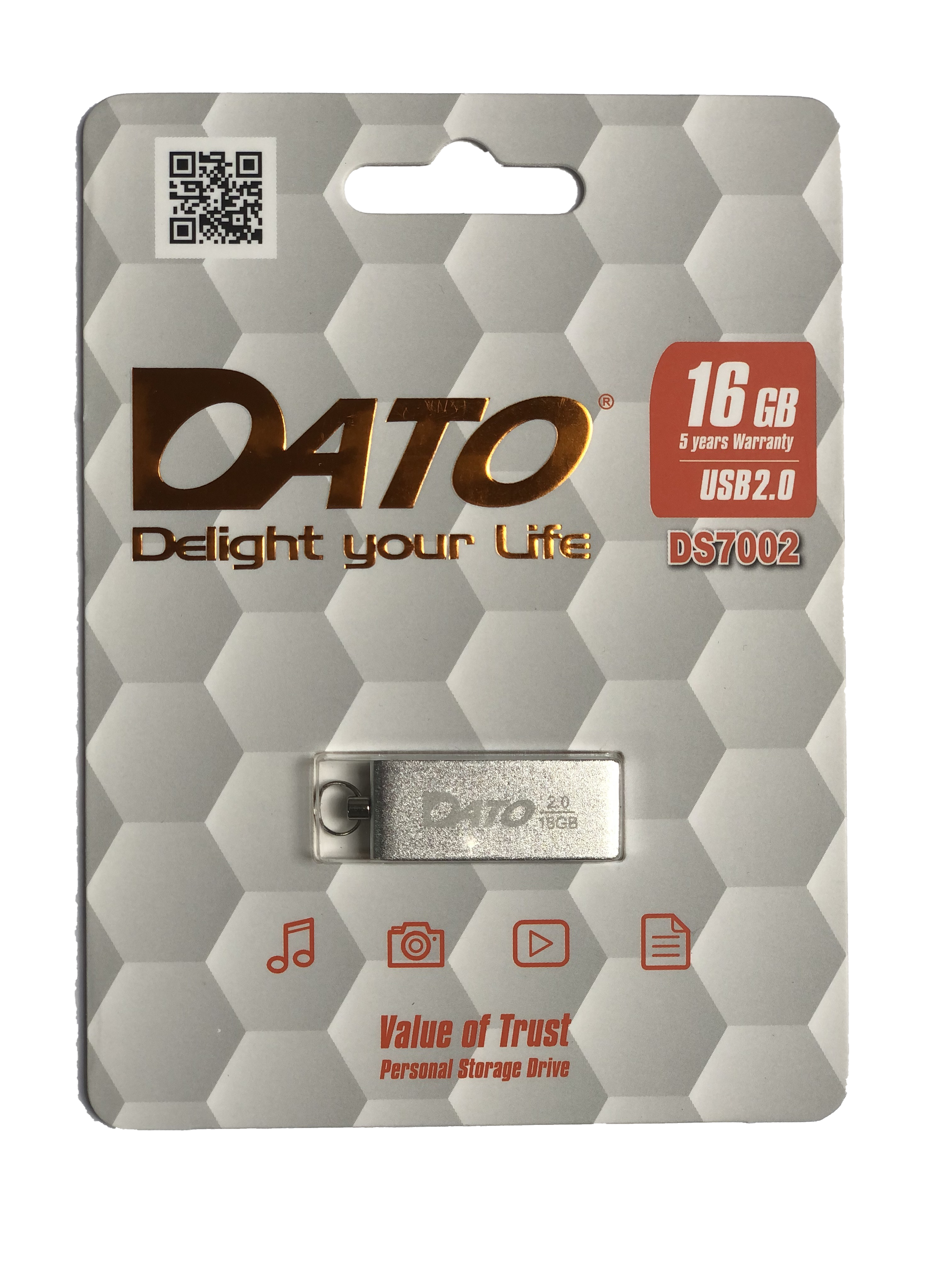 - Dato USB2.0 DS7002 16GB Silver (DS7002S-16G)