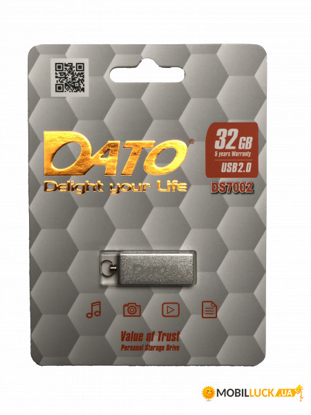 - Dato USB2.0 DS7002 32GB Silver (DS7002S-32G)