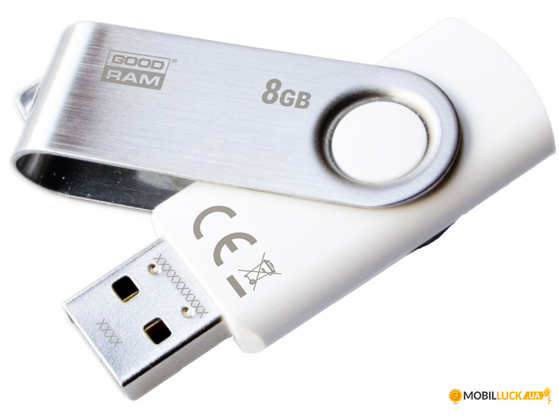 USB Flash Goodram UTS-2 Twister USB 2.0 8Gb White #I/S