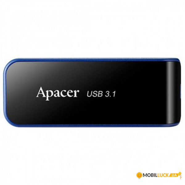 - Apacer USB3.1 AH356 16GB Black-Blue (AP16GAH356B-1)