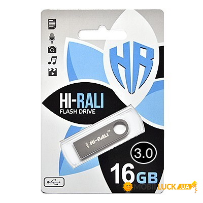  USB 3.0 16GB Hi-Rali Shuttle Series Silver (HI-16GB3SHSL)