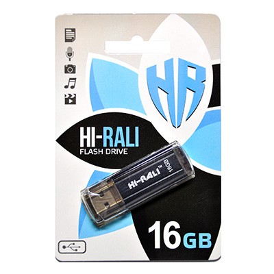  USB 2.0 16GB Hi-Rali Stark Series Black (HI-16GBSTBK)