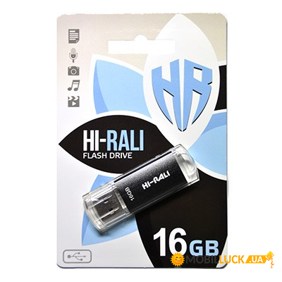  USB 2.0 16GB Hi-Rali Rocket Series Black (HI-16GBVCBK)