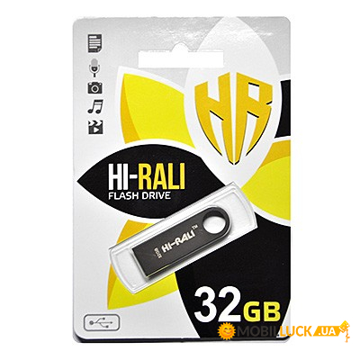  USB 2.0 32GB Hi-Rali Shuttle Series Black (HI-32GBSHBK)