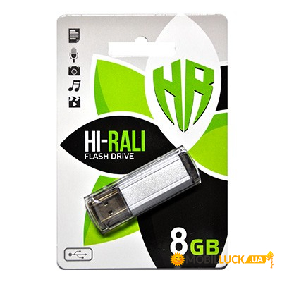  USB 2.0 8GB Hi-Rali Stark Series Silver (HI-8GBSTSL)