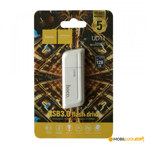  USB Hoco UD11 Wisdom USB 3.0 128Gb white