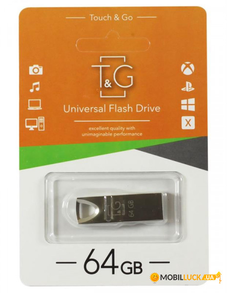 - 64GB T&G 117 Metal Series Silver (TG117SL-64G)