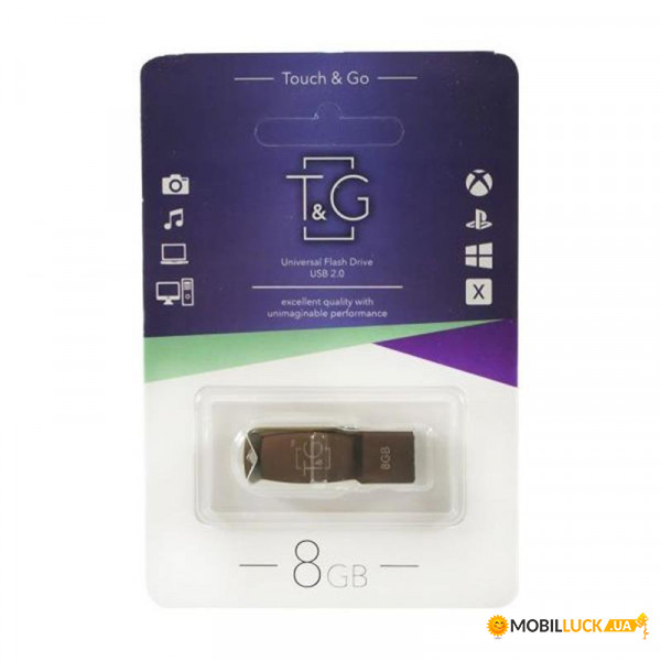 - 8GB T&G 100 Metal Series Silver (TG100-8G)