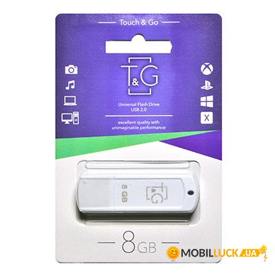  USB 2.0 8GB T&G 011 Classic Series White (TG011-8GBWH)