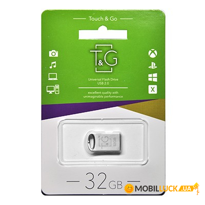  USB 2.0 32GB T&G 105 Metal Series Silver (TG105-32G)