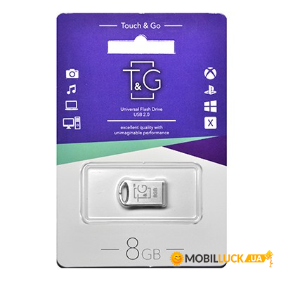  USB 2.0 8GB T&G 105 Metal Series Silver (TG105-8G)