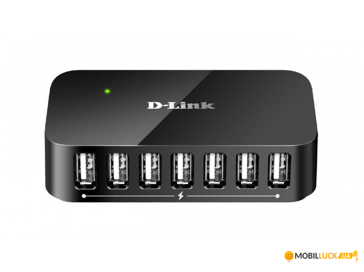 USB HUB D-Link USB-USB 7USB 2.0 DUB-H7 E1A Black