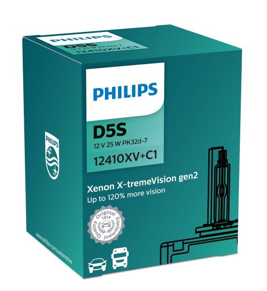   Philips Xenon D5S X-treme Vision gen2 12410XVC1 150%