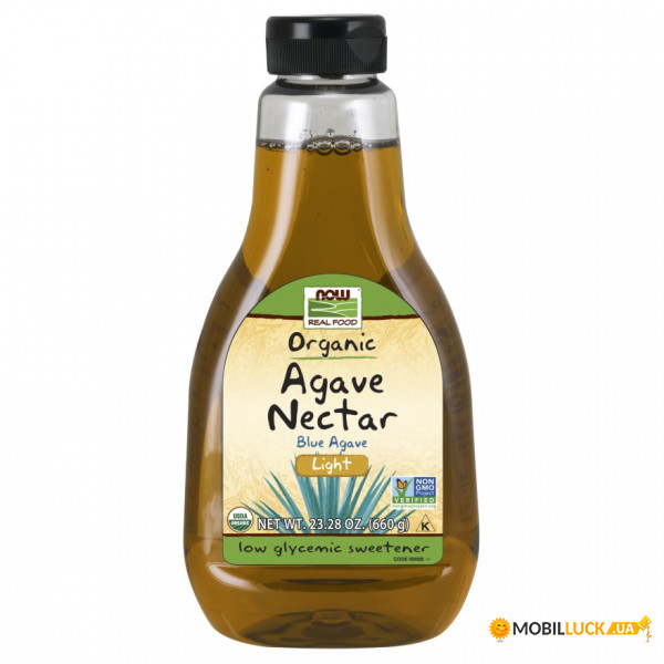   NOW Organic Agave Nectar Light 660 