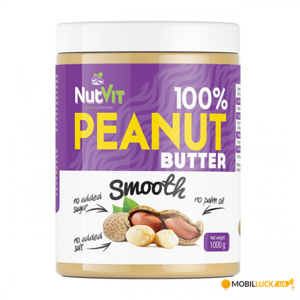   OstroVit 100% Peanut Butter 1 kg smooth