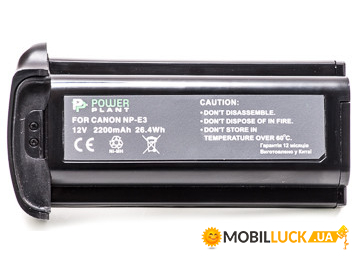  PowerPlant Canon NP-E3 2200mAh