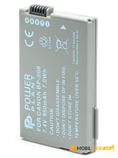  PowerPlant Canon BP-208 950mAh