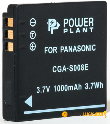  PowerPlant Panasonic CGA-S008, DB-70, DMW-BCE10 1000mAh