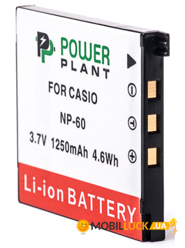  PowerPlant Casio NP-60 1250mAh