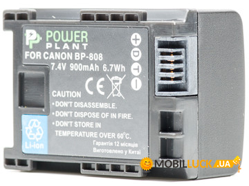  PowerPlant Canon BP-808 Chip 900mAh