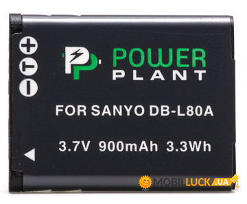 A PowerPlant Sanyo DB-L80, D-Li88 900mAh