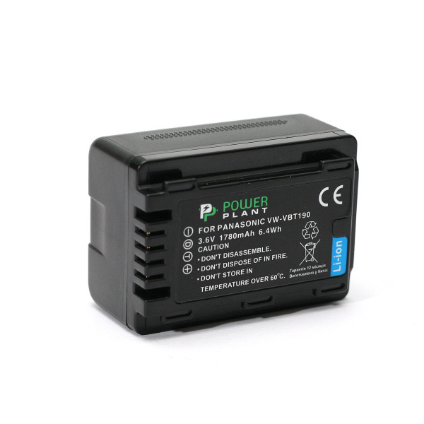  PowerPlant Panasonic VW-VBT190 1780mAh