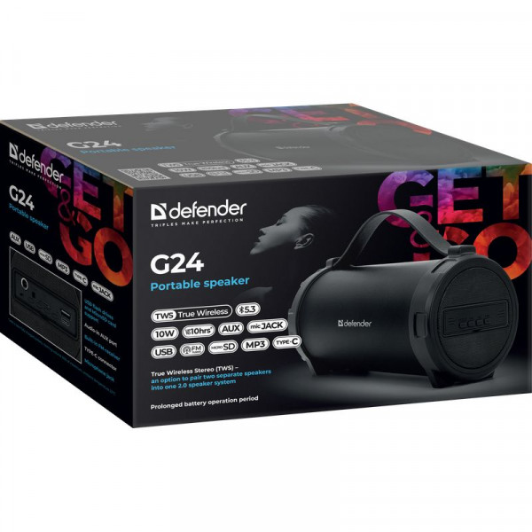   1.0 Defender G24 10W, BT/TF/USB/AUX/1500 (65124)