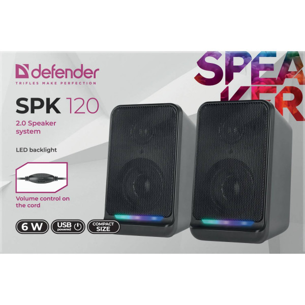   2.0 Defender SPK 120 6 , LED , USB (65119)