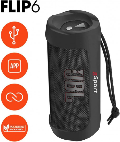  JBL FLIP 6 Black c  gSport Silicone Sleeve