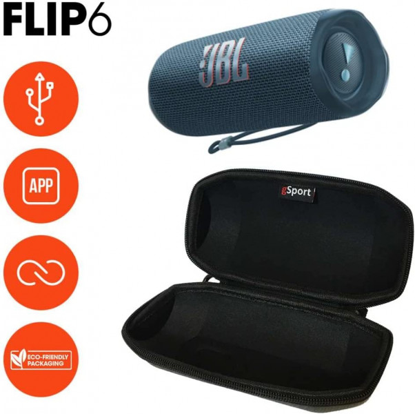   JBL FLIP 6 Blue   Carbon Fiber Case