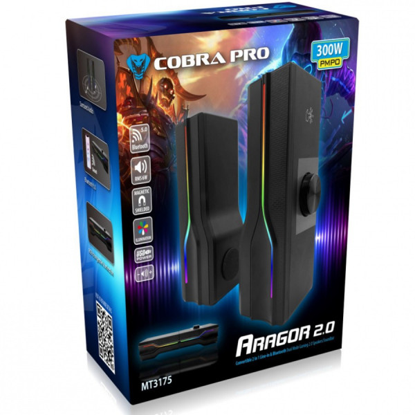   2.0 Media-Tech Soundbar  Bluetooth ARAGOR  8., RGB Light (MT3175)