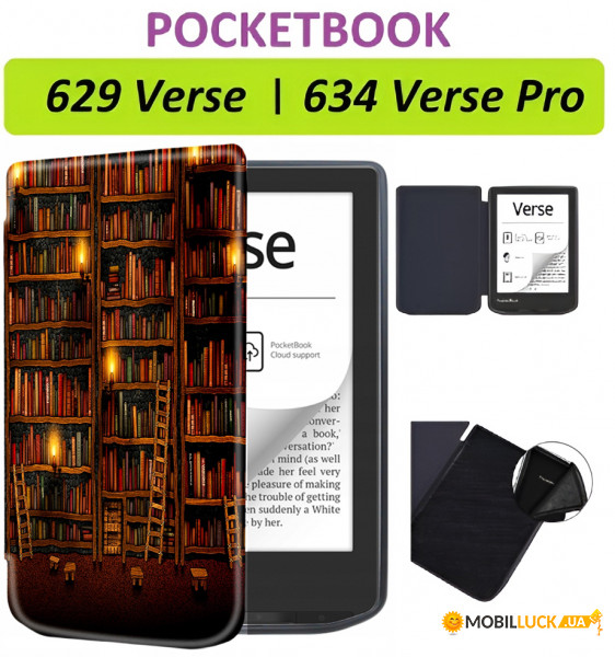 - BeCover Smart Case PocketBook 629 Verse / 634 Verse Pro 6 Library (710974)