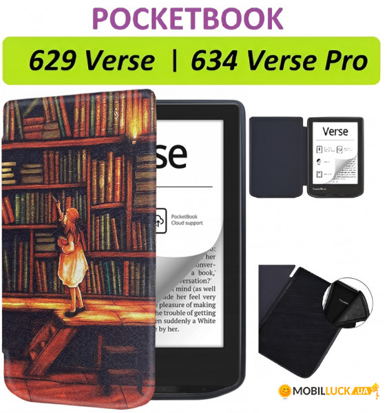 - BeCover Smart Case PocketBook 629 Verse / 634 Verse Pro 6 Library Girl (710975)